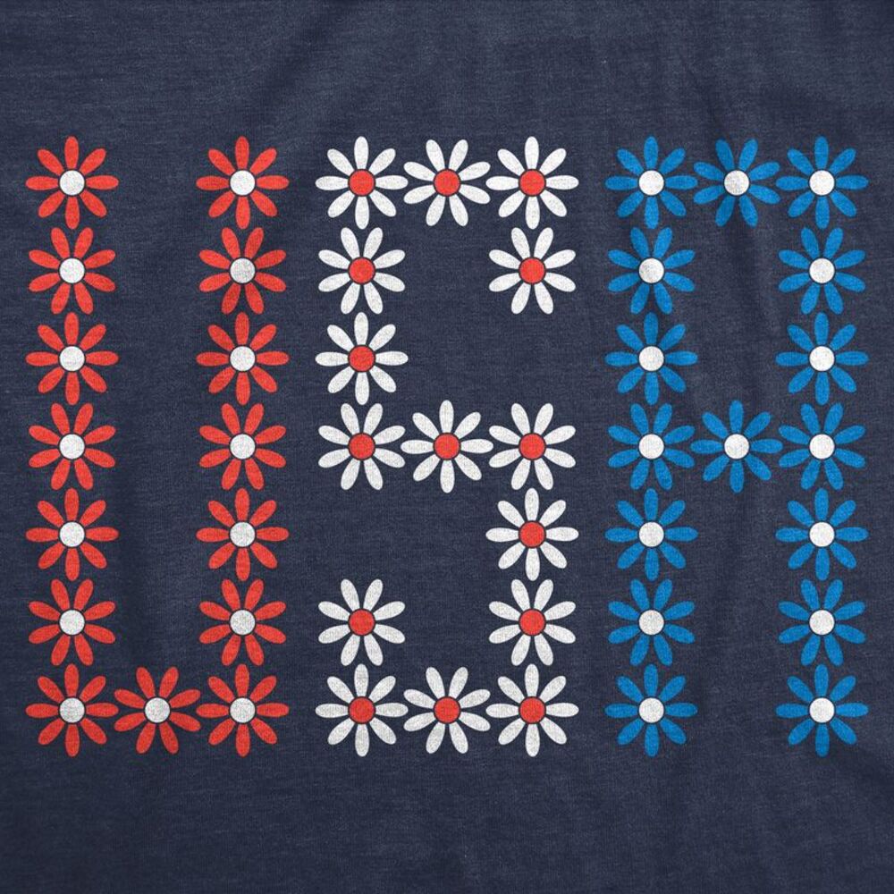Womens Funny T Shirts USA Daisies Cute Fourth Of July Tee For Ladies - Picture 2 of 4